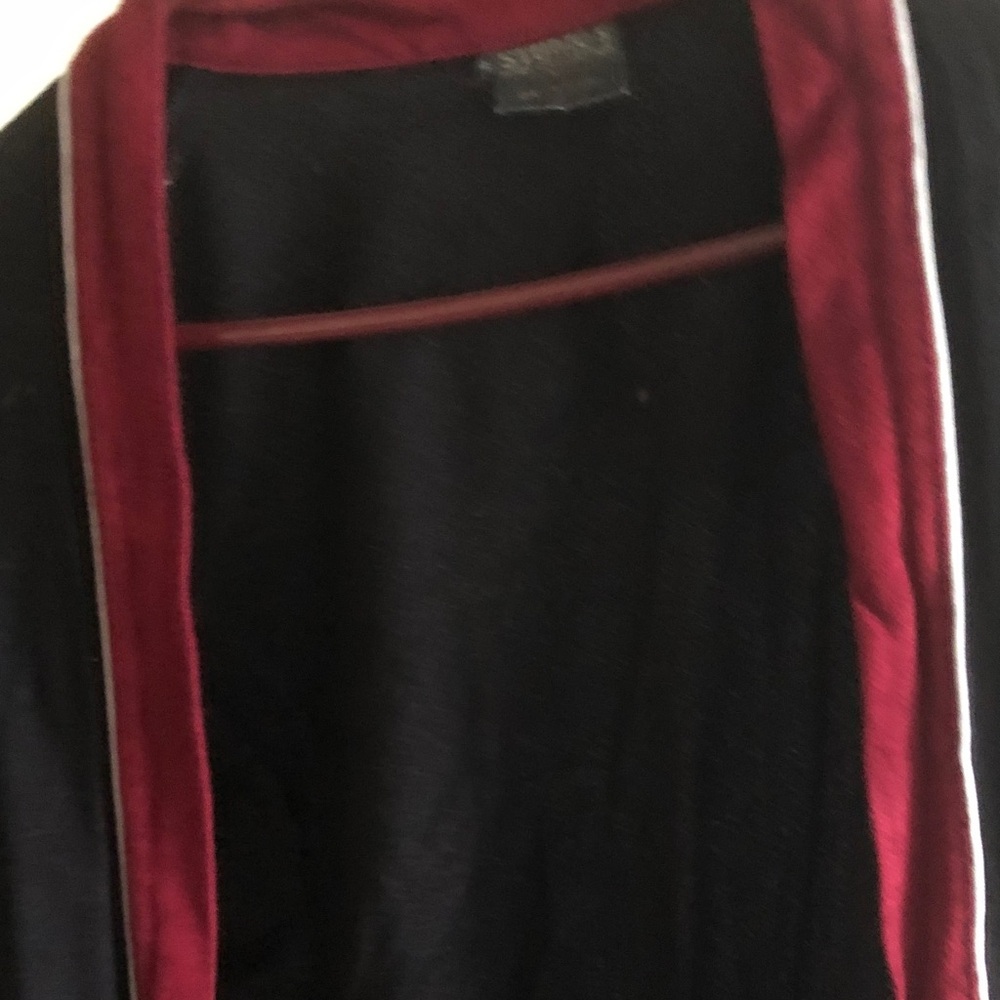 Mens Black robes with Burgundy Trim